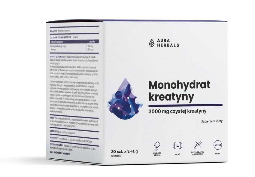 Aura Herbals - Kreatinmonohydrat, 30 st