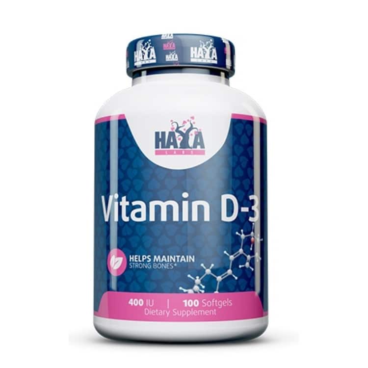Haya Labs - D3-vitamin, 400 IE, 100 mjukkapslar
