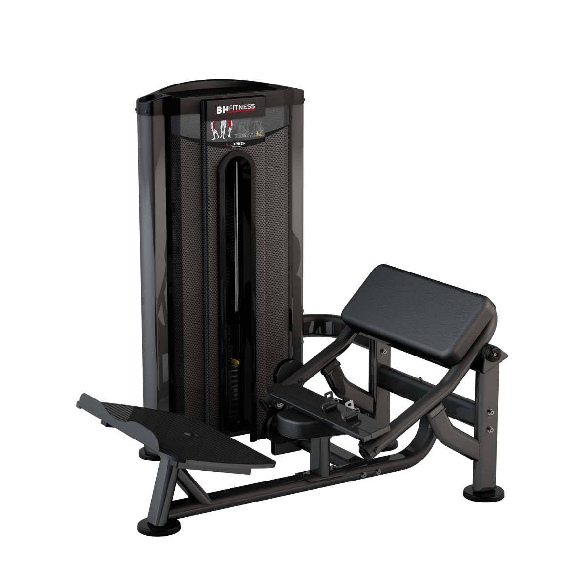 Hip Thrust med viktmagasin L335 Stål Svart - BH FITNESS