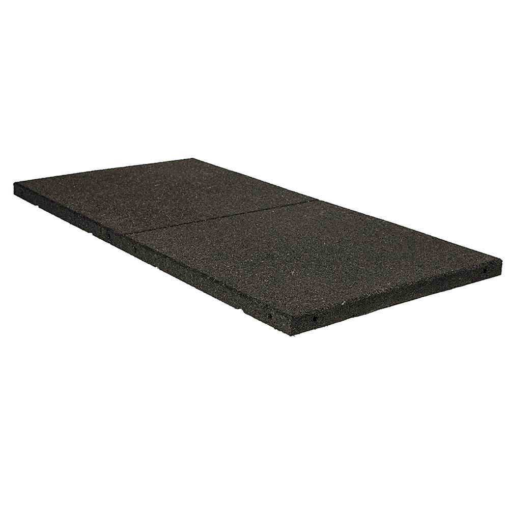 Gymgolv / Lyftgolv Premium 30mm - 100x50cm Gummi Svart