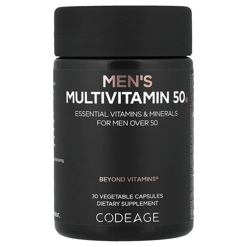 Codeage, Multivitamin för män 50, 30 vegetabiliska kapslar Codeage, Multivitamin för män 50, 30 vegetabiliska kapslar