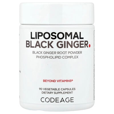Codeage, Liposomal svart ingefära, 90 vegetabiliska kapslar (500 mg per kapsel)