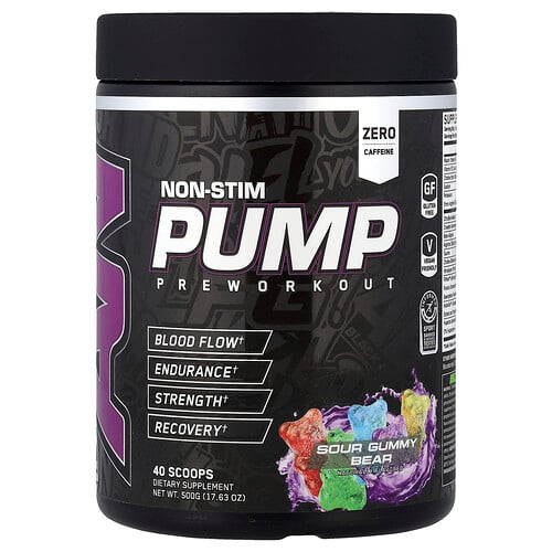 ABE, Non-Stim Pump Pre Workout, sur gummibjörn, 500 g ABE, Non-Stim Pump Pre Workout, sur gummibjörn, 500 g