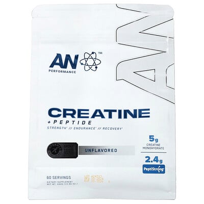 AN Supps, Kreatin + Peptid, Osmaksatt, 444 g