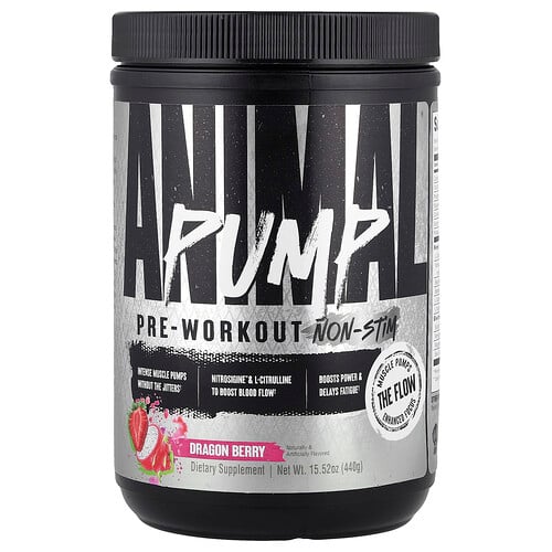 Animal, Pump™ Pre-Workout, Non-Stim, Dragon Berry, 440 g Animal, Pump™ Pre-Workout, Non-Stim, Dragon Berry, 440 g