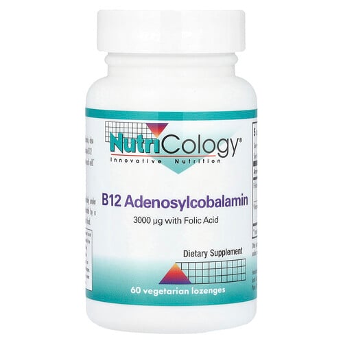 Nutricology, B12 Adenosylkobalamin, 60 vegetariska sugtabletter