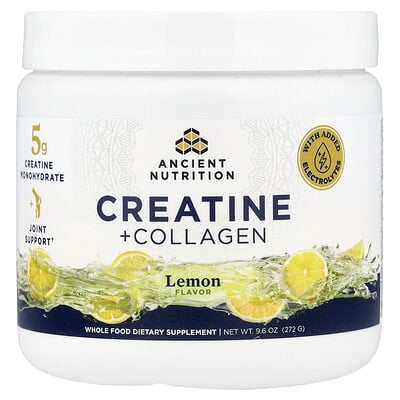 Ancient Nutrition, Kreatin + Kollagen, Citron, 272 g