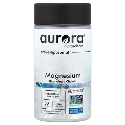 Aurora Nutrascience, Magnesiumbisglycinatkelat, 60 kapslar