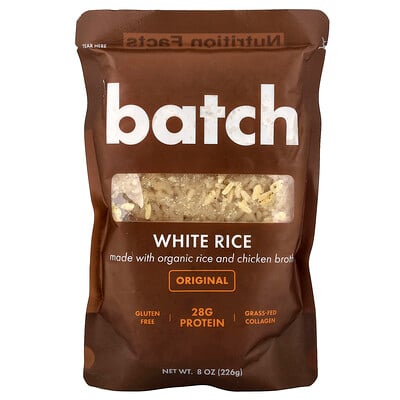 Batch, Vitt ris med ekologiskt ris och kycklingbuljong, Original, 226 g