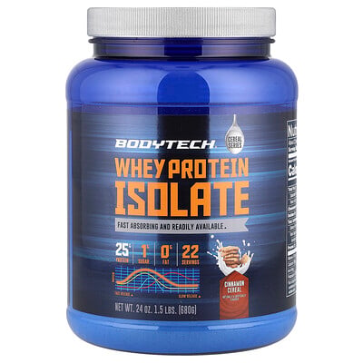BodyTech, Vassleproteinisolat, kanelflingor, 680 g
