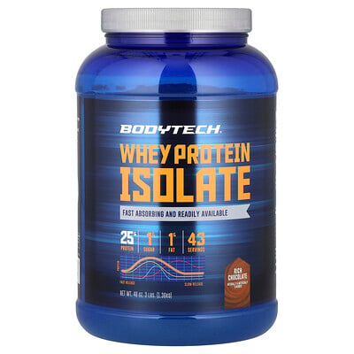 BodyTech, Vassleproteinisolat, rik choklad, 1,36 kg