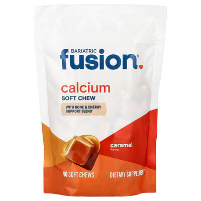 Bariatric Fusion, Kalcium Mjukt Tuggtablett, Karamell, 60 Mjuka Tuggtabletter