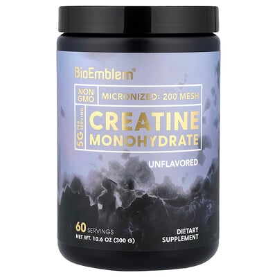 BioEmblem, Kreatinmonohydrat, utan smak, 300 g