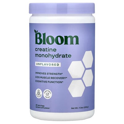 Bloom, Kreatinmonohydrat, utan smak, 206 g