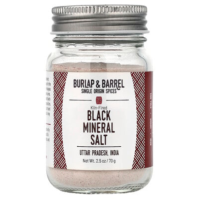Burlap & Barrel, Svart mineralsalt, 70 g