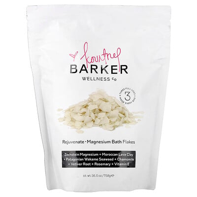 Barker Wellness Co, Rejuvenate, Magnesiumbadflingor, 750 g