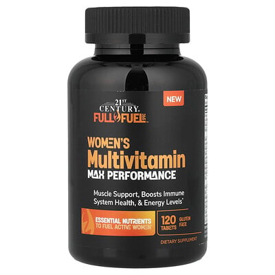 21st Century, Full Fuel 365™, multivitamin för kvinnor, maximal prestanda, 120 tabletter
