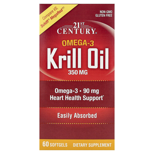 21st Century, Krillolja, 350 mg, 60 Softgels 21st Century, Krillolja, 350 mg, 60 Softgels