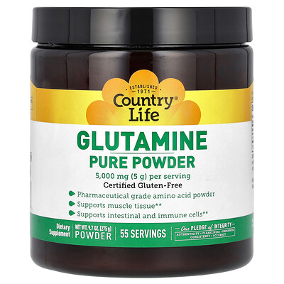 Country Life, Glutamin rent pulver, 275 g