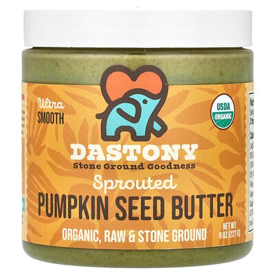 Dastony, Ekologiskt groddat pumpafrösmör, ultra slät, 8 oz (227 g)
