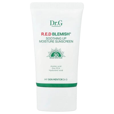 Dr. G, RED Blemish®, Lugnande och återfuktande solskyddsmedel, SPF 30, 50 ml