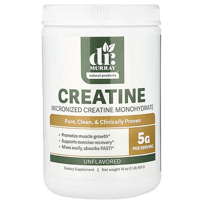 Dr. Murray's, Kreatin, utan smak, 450 g
