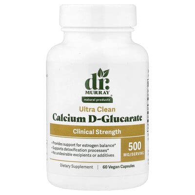 Dr. Murray's, Kalcium D-glukarat, 500 mg, 60 veganska kapslar