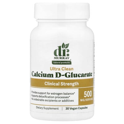 Dr. Murray's, Kalcium D-glukarat, 500 mg, 30 veganska kapslar