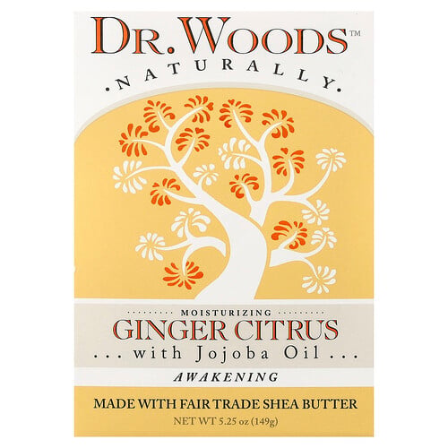Dr. Woods, Fuktgivande tvål, ingefära och citrus, 5.25 oz (149 g)