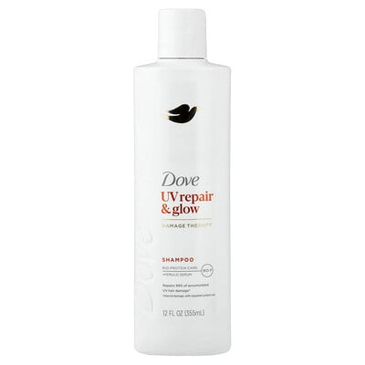 Dove, UV-reparation och glöd, skadebehandlingsschampo, 355 ml