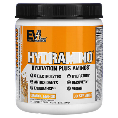 EVLution Nutrition, HydrAmino, apelsin mango, 8.4 oz (237 g)
