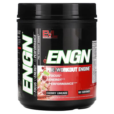 EVLution Nutrition, ENGN, Pre-Workout-motor, Cherry Limeade, 21.16 oz (600 g)