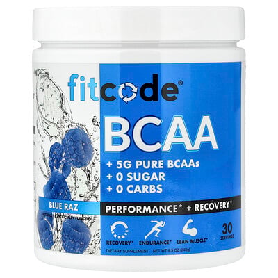 fitcode, BCAA, Blue Raz, 8,5 oz (240 g)