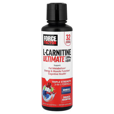 Force Factor, L-Carnitine Ultimate Liquid, Bombsicle, 16 fl oz (473 ml)