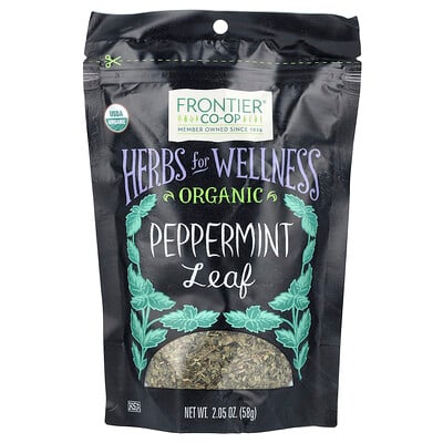 Frontier Co-op, Ekologiskt pepparmyntsblad, 2.05 oz (58 g)