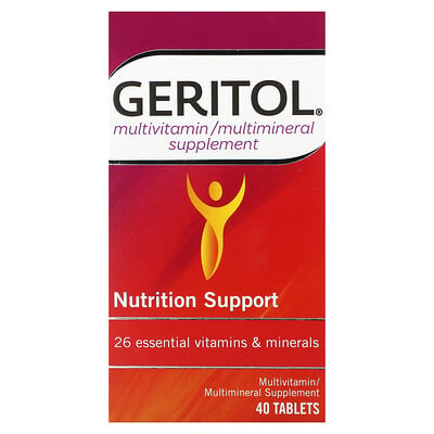 Geritol, Multivitamin-/multimineraltillskott, 40 tabletter