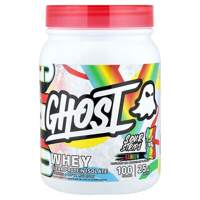 Ghost, Vassleprotein, klart proteinisolat, Sour Strips® Rainbow, 700 g