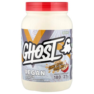 Ghost, Veganskt protein, jordnötssmörflingor med mjölk®, 1 274 g