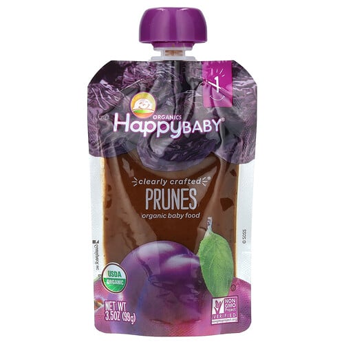 Happy Family Organics, Happy Baby, Ekologisk Barnmat, Steg 1, Katrinplommon, 3.5 oz (99 g)