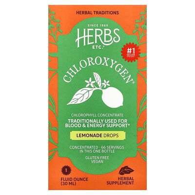 Herbs Etc., ChlorOxygen®-droppar, lemonad, 30 ml