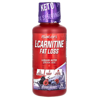 Isatori, L-karnitin, blandade bär, 360 ml