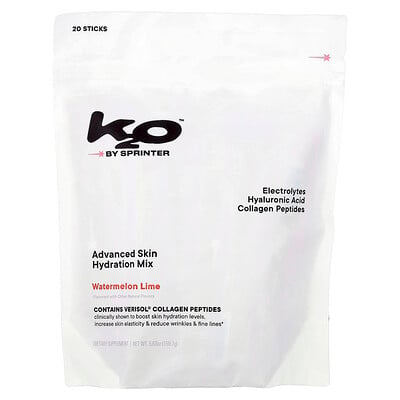 k2o by Sprinter, Avancerad hudåterfuktningsmix, vattenmelon-lime, 20 stickor, 9,3 g styck