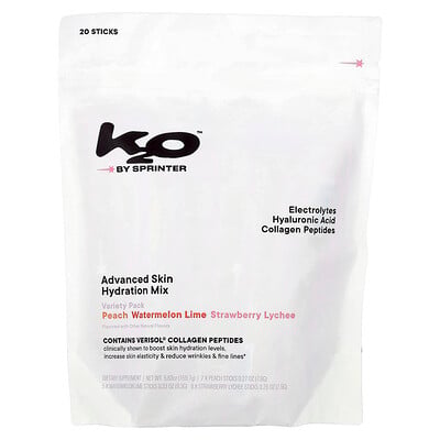 k2o by sprinter, Avancerad hudåterfuktningsmix, varierat paket, 20 stickor, 159,7 g
