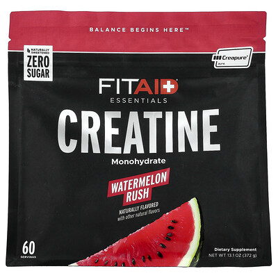 FITAID, Essentials, Kreatinmonohydrat, Vattenmelonrush, 372 g
