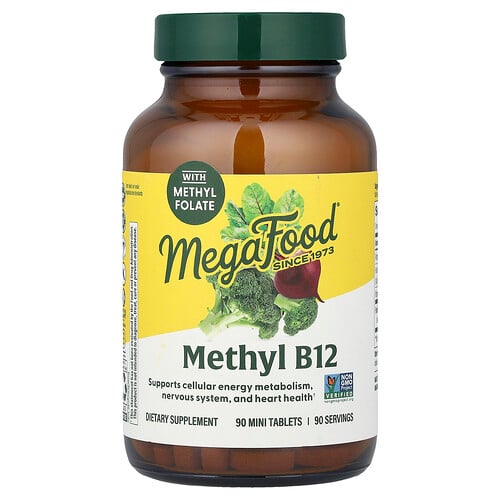 MegaFood, Metyl B12, 90 minitabletter