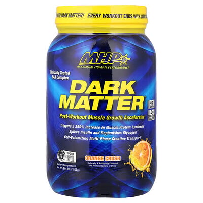 MHP, DARK MATTER®, Muskeltillväxtaccelerator efter träning, Apelsinkross, 1 560 g