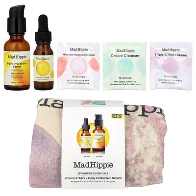Mad Hippie, Vårens nödvändigheter, Vitamin C Mini + Dagligt skyddande serum, 6-delat kit