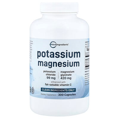 Micro Ingredients, Kaliummagnesium, 300 kapslar