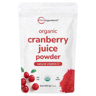 Micro Ingredients, Ekologiskt tranbärsjuicepulver, 227 g