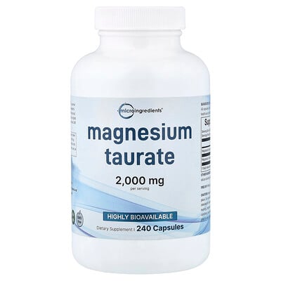 Micro Ingredients, Magnesiumtaurat, 240 kapslar (500 mg per kapsel)